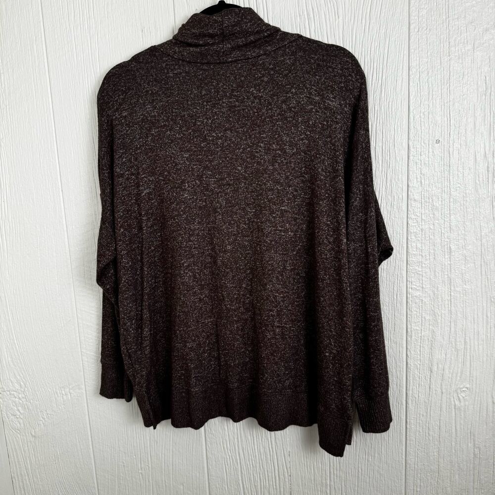 Sunday Citizen Chocolate Brown Cowl Cosset Relaxed Turtleneck Sweater Sz Small - Picture 2 of 9